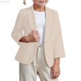 thumbnail image 2 of Liyamei Girls Solid Color Suit Jacket with Lapel for School Casual Wear Size 3-4 Years, 2 of 7