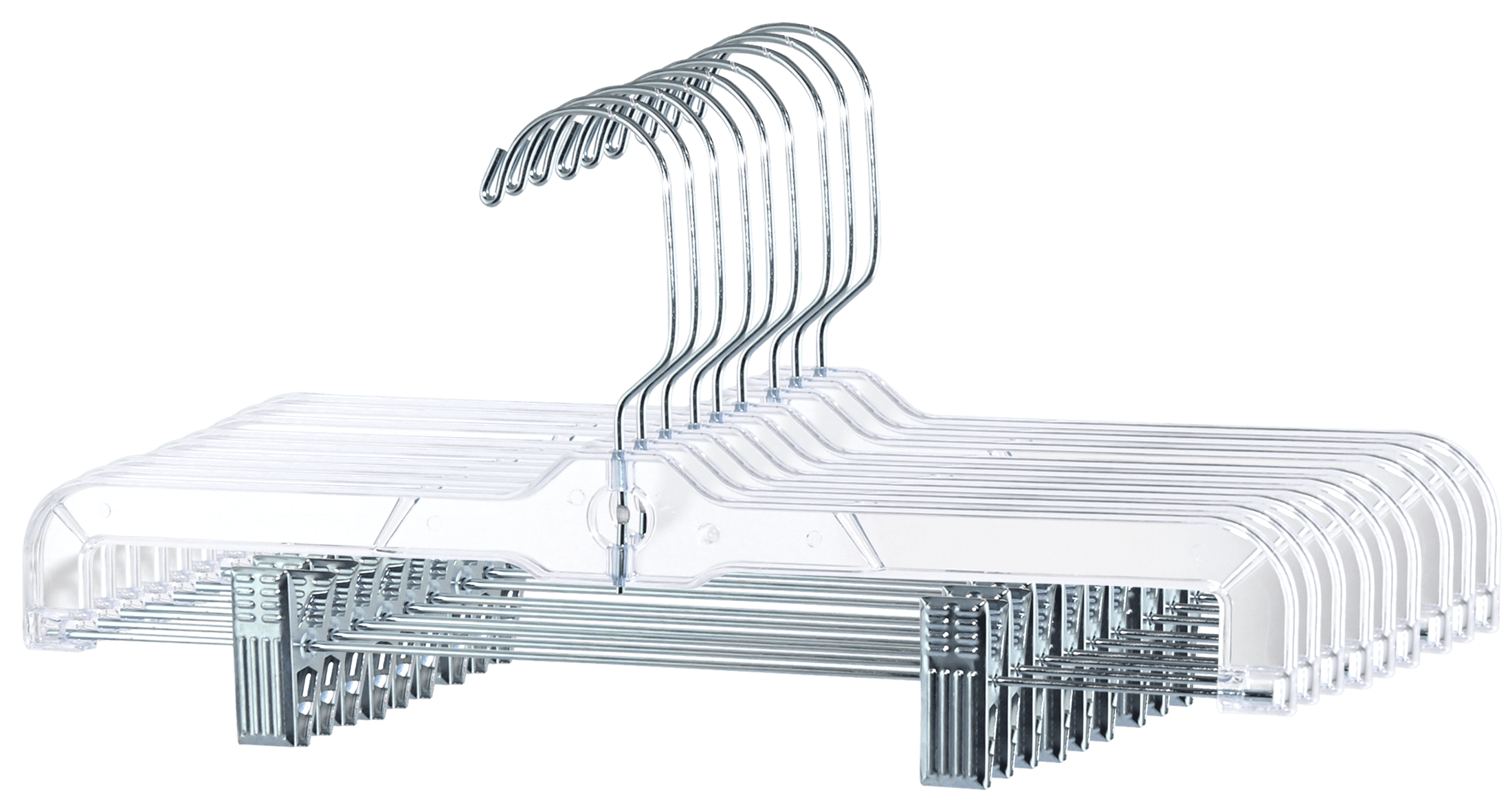 Closetselect Crystal Skirt/Slack Hanger, Clear 24 Count, Great for all ages