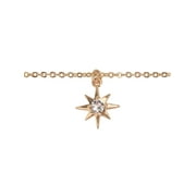 Believe by Brilliance Womens Adult Female 14kt Gold Flash Plated Moon and Stars with CZ Layered Necklace