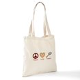 thumbnail image 6 of CafePress - Peace Love & Tennis Tote Bag - Unisex Canvas Tote Bag, Beige, 1-Piece, 6 of 6