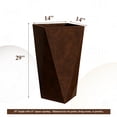 thumbnail image 5 of LeisureMod Aloe Fiberstone and MgO Clay Planter, Mid-Century Modern Tapered Square Planter Pot for Indoor and Outdoor (Brown, 29" Height), 5 of 7