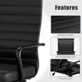 thumbnail image 5 of Okeysen Leather Office Desk Chair, Conference Room Chairs Executive Chair Ribbed, Ergonomic Height Adjustable Swivel Rolling Chair for Home Office., 5 of 16