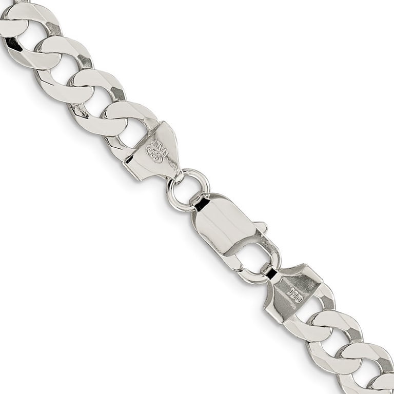 925 Sterling Silver Polished Lobster Claw Closure 8mm Close Link
