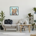 thumbnail image 2 of Urban Fox Brushed Splatter Animals & Insects Painting Black Framed Art Print Wall Art, 2 of 7