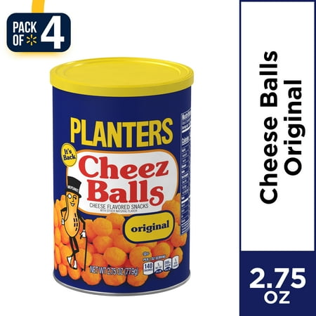 (4 pack) (4 canisters) Planters Cheez Balls, 2.75 Oz each