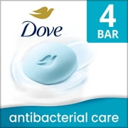 Dove Beauty Bar Soap For Clean, Moisturized Skin, Antibacterial Care, Removes 99% Bacteria, 3.75 oz 4 Bars