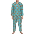 thumbnail image 3 of Hirioo Funny Chicken for Men's Pajama Sets 2 Piece Pjs Men's Long-Sleeved Pajama Set Button Down Sleepwear,S-XXL-Large, 3 of 7