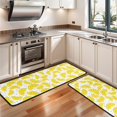 thumbnail image 3 of Kitchen Rugs Sets Of 2,Yellow Lemon Fruit Slices White Pattern Anti Fatigue Kitchen Mat Rugs Non Slip Washable,Decorative Kitchen Floor Mats for Kitchen,Sink,Laundry,17"x47"+17"x47", 3 of 5