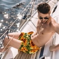 thumbnail image 2 of luoweisi Men's Beach Shorts Quick Dry Swim Trunks with Mesh Lining Sunflower L, 2 of 5
