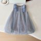 thumbnail image 3 of Vestido sin mangas con cuello redondo hasta la rodilla Vestido de malla con lazo y lentejuelas para niña Vestido camisola brillante para bebé Vestido sin mangas con cuello redondo hasta la rodilla Ves, 3 of 4