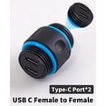 thumbnail image 3 of czcpp-10Gbps Adaptateur USB C Étanche, Coupleur USB C Femelle vers Femelle 2 Ports, IP68, 1pcs, 3 of 4