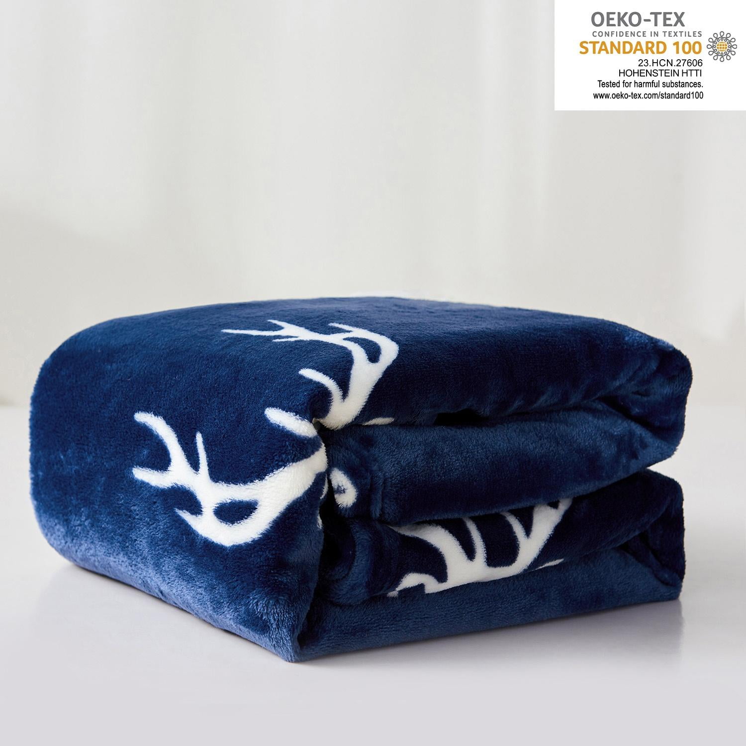 HAOK Soft Warm Plush Fleece Flannel Throw Blanket,Print Throw 50" x 60"