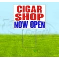 thumbnail image 1 of Cigar Shop Now Open (18" x 24") Yard Sign, Includes Metal Step Stake, 1 of 6