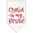 thumbnail image 1 of Cupid Is My Bestie Screen Print Bandana White Small, 1 of 1