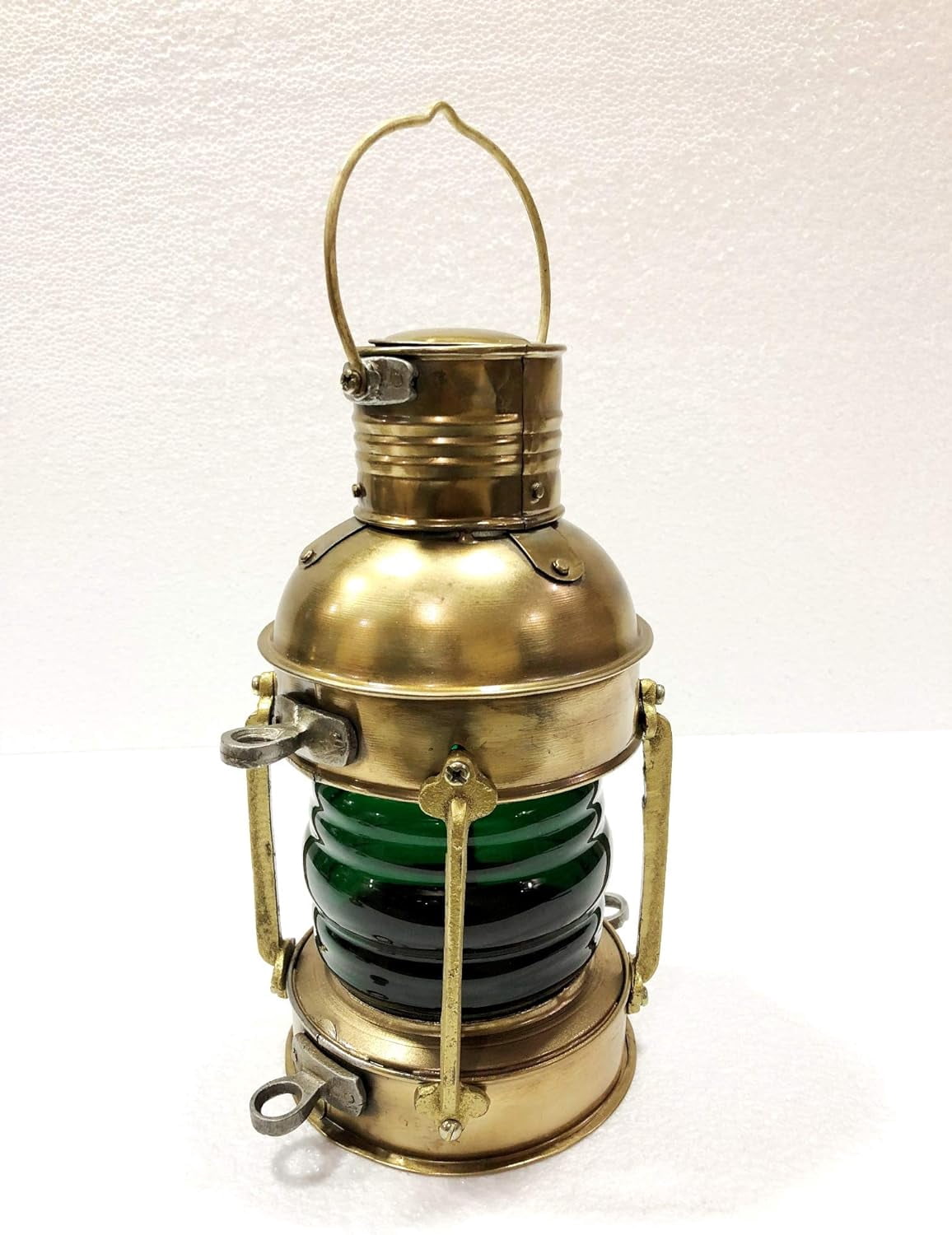 Nautical Antique 10" Ship Lamp Boat Green Oil Lantern Maritime Collectible Decorative