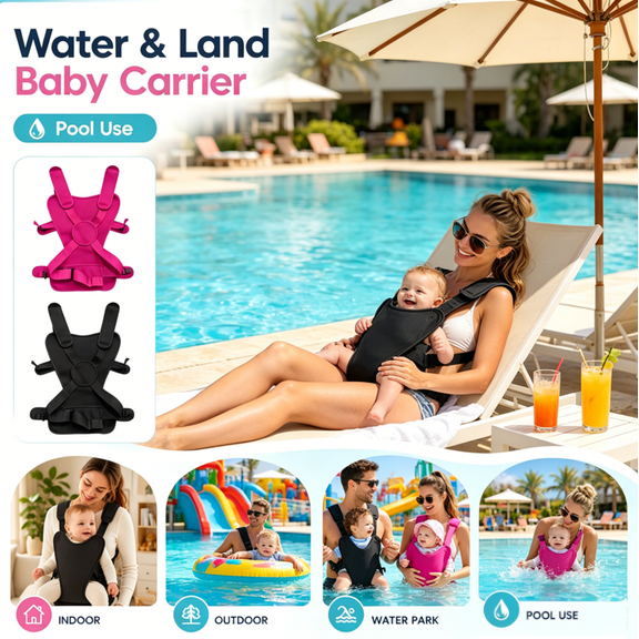 2026 NEW Water Baby Carrier, Breathable Neoprene Adjustable Sling, Ergonomic Waterproof Chest Holder for Summer Pool Beach Fun