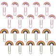 thumbnail image 1 of shiyou-Rainbow Cloud Shaped Paper Clips, Cartoon Rainbow Paper Clips, PVC Soft Rubber Paper Clips File Note Clips for Notebook Office Accessories Document Organization, 1 of 4
