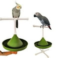 thumbnail image 1 of Parrot Stand Plastic Training Parrot Perch Stand Bird Stand with Food Bowl, 1 of 3