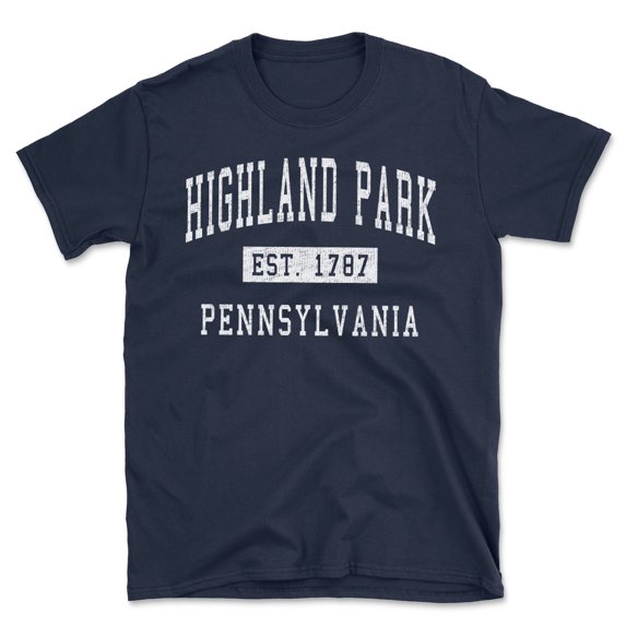 Highland Park Pennsylvania Classic Established Men's Cotton T-Shirt