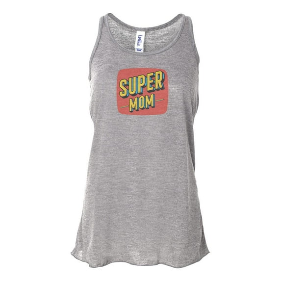 "Super Mom, Mom Racerback, Gift For Mom, Soft Bella Canvas, Sublimation, Super Mom Tank Top, Mom Gift, Fit Mom, Athletic Clothes, Retro, Athletic Grey, LARGE"