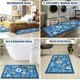 thumbnail image 6 of Kitchen Rugs and Mats Non Skid Washable Set of 2,Boho Floral Modern Farmhouse Bohemian Kitchen Runner Rugs with Rubber Backing for Kitchen Decor and Accessories (Blue 17"x47"+17"x30", 6 of 6