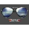 thumbnail image 2 of Women's Top Gun Aviator Sunglasses Reflection Logo  Scoop Neck, 2 of 4