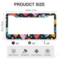 thumbnail image 3 of Multi Color Hearts License Plate Cover 2 Pack Colorful Heart Funny License Plates for Women 2 Hole Aluminum Metal License Plate Frames, 3 of 6