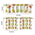 thumbnail image 6 of Fall Kitchen Curtains 24 Inch Short - 3 Panel Set, Autumn Harvest Print, Rod Pocket Window Treatment for Thanksgiving, Farmhouse, Cafe, Living Room - Machine Washable, 6 of 6