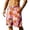 Watermelon Red, variant on Mens Swim Trunks Men's Summer Hawaiian Swim Shorts Resort Print Casual Crop Pants with Drawstring Elastic Waist Beach Bathing Suit for Vacation Luau Tropical Travel Hot Pink L