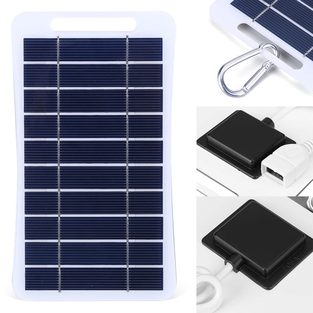 2W 5V Waterproof Portable Solar Panel For Mobile Phone Camping Hiking Charging