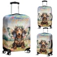 thumbnail image 2 of Welcome Spring Fairy Dachshund in Flower Meadow Travel Luggage Cover Wiener Dog Lover Gifts Idea Suitcase Dust Protective Decor - 13002, 2 of 5