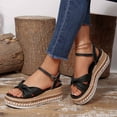 thumbnail image 5 of Eltusu Women Platform Sandals, Ankle Strap Open Toe Fashion Non-Slip Dress Sandals Shoes Black Size 7.5, 5 of 9