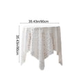 thumbnail image 3 of Tainini White Tablecloth ,Fringed Table Cloth/Coffee Table Cloths, Table Covers for Table ,35.4 x35.4“, 3 of 6