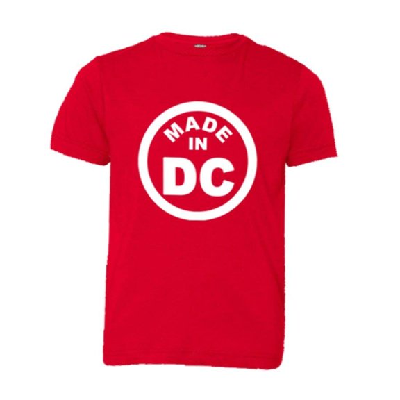 PleaseMeTees™ Youth From Born Made In Washington DC Logo Label HQ Tee