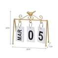 thumbnail image 3 of Desktop Perpetual Calendar Calendar Metal Eternal Calendar Page Turning for Home Office Study Room Daily Office Flip Foldable Desk Calendar Modern Home Decor Calendar, 3 of 4