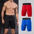 thumbnail image 1 of Pantalones cortos deportivos para hombre de 3 piezas, de secado rápido, elásticos, ajustados, para correr, gimnasio, 1 of 7