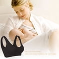 thumbnail image 3 of Ropa Interior De Maternidad Sujetador De Lactancia Estilo Cruzado Sin Aros Sujetador Materno Para Dormir - Negro, 3 of 5