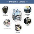 thumbnail image 5 of PVC Transparent Backpacks Clear Backpack for Travel and Outings Cute Cartoon Underwater Scene, 5 of 7