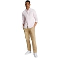 thumbnail image 2 of Camisa Tommy Hilfiger para hombre, manga larga, Oxford, a rayas, rosa, L, 2 of 5