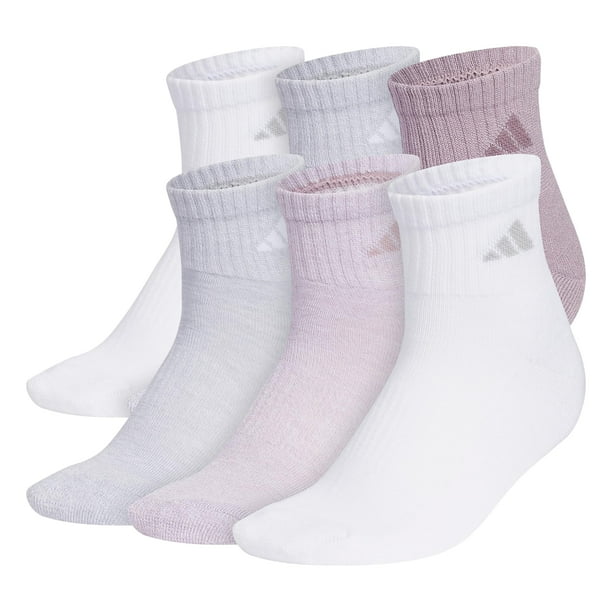 Calcetines Adidas Athletic acolchados, paquete de 6 unidades, talla M, para mujer