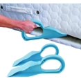 thumbnail image 4 of XINQIHANG 2-Pack Mattress Lifter,Practical Mattress Wedge Elevator with New Ergonomic Design,Under-Mattress Support Bed Maker Kit with 3 Assorted Colors, Handy Tool for Alleviate Back Pain Light Blue, 4 of 7
