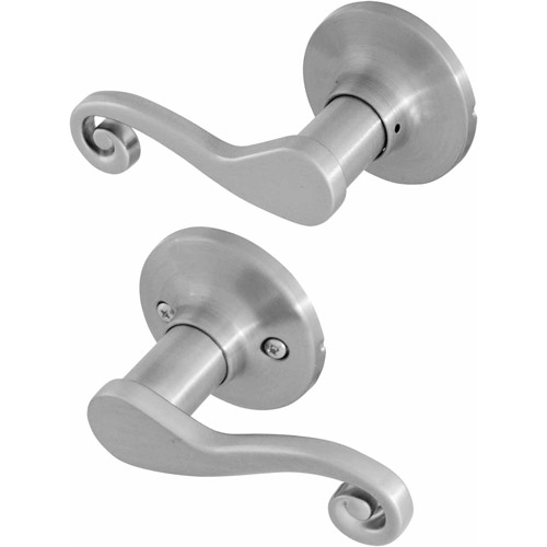Honeywell Scroll Passage Door Lever, Satin Nickel