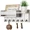 White Color, variant on Rustic Wood Key Holder with Shelf Wall Mounted Decorative Key Rack And Mail Organizer 6 Key Hooks for Living Room Entrance