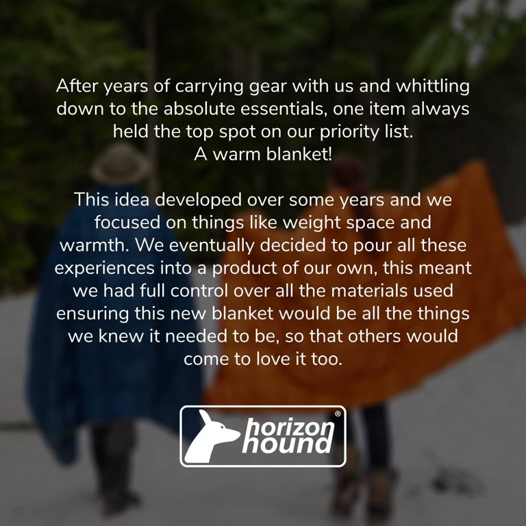 Horizon Hound Down Camping Blanket - Outdoor Travel Blanket | Sustainable  Insulated Down | Lightweight u0026 Warm Quilt for Camping, Stadium, Hiking u0026  Festival | Water Resistant, Packable u0026 Compact - Walmart.com