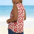 thumbnail image 7 of ClodeEU Women's Floral Print Sleeveless Blouse, Casual U Neck Tank Top for Summer O-Multicolor,Women's Plus XXXXXL, 7 of 7