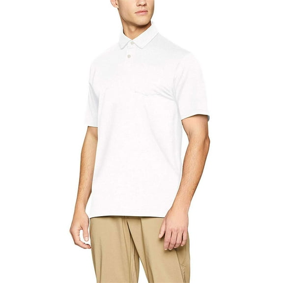 Under Armour Men's Charged Cotton Scramble Golf Polo Shirt, White  Overcast Gray,XL - US