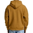 thumbnail image 5 of FENGYOU Mens Waffle Knit Zip Up Hoodie Long Sleeve Drawstring Hooded Sweatshirt Relaxed Fit Casual Full Zip Jacket Earthy Yellow 2XL, 5 of 5