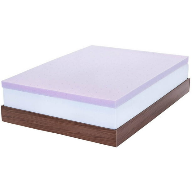 Lucid 3" Lavender Infused Memory Foam Mattress Topper