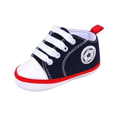 

Baby Football Print Sneaker Anti-slip Soft Sole Toddler Shoes Navy 13