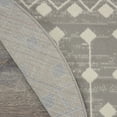 thumbnail image 5 of Nourison Grafix Moroccan Grey 5'3" x ROUND Area Rug, (5 Round), 5 of 8